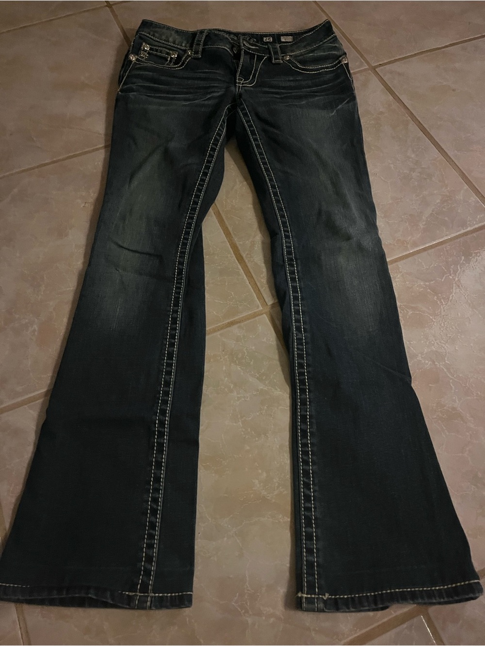 Miss Me Dark Blue Flared Jeans